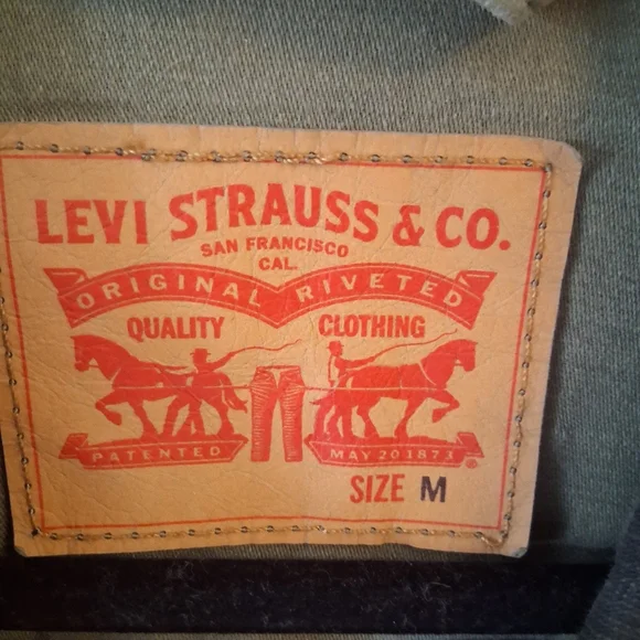 Levi's Green and Blue Camouflage Denim Jacket - Picture 3 of 3